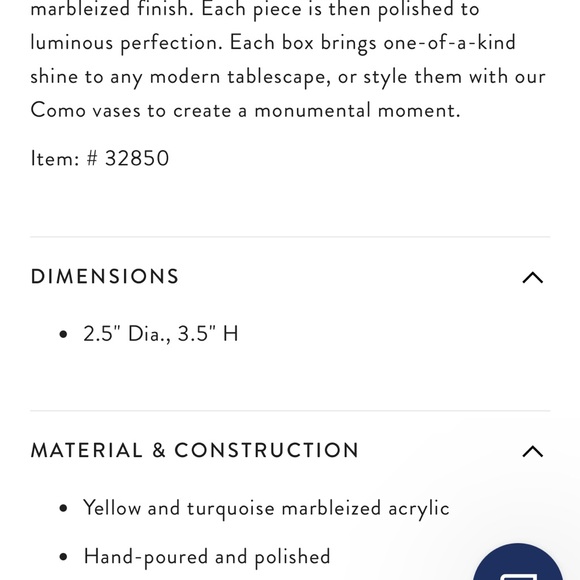 NIB Jonathan Adler Vibrant Blue and Yellow acrylic beautiful Swirl Box - Picture 3 of 3